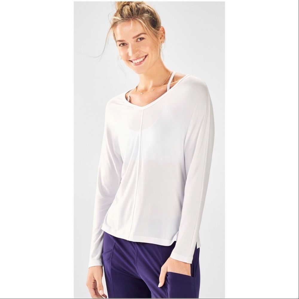Fabletics Lydia Side Slit Long-Sleeve Tee